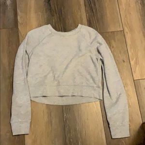 gray cropped long sleeve
